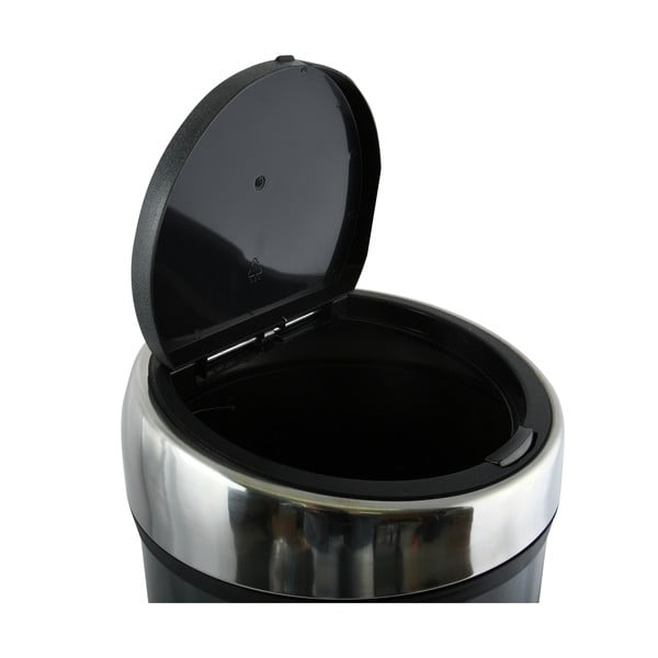 Tmavě šedý dotykový ocelový odpadkový koš 30 l – MSV-image-3