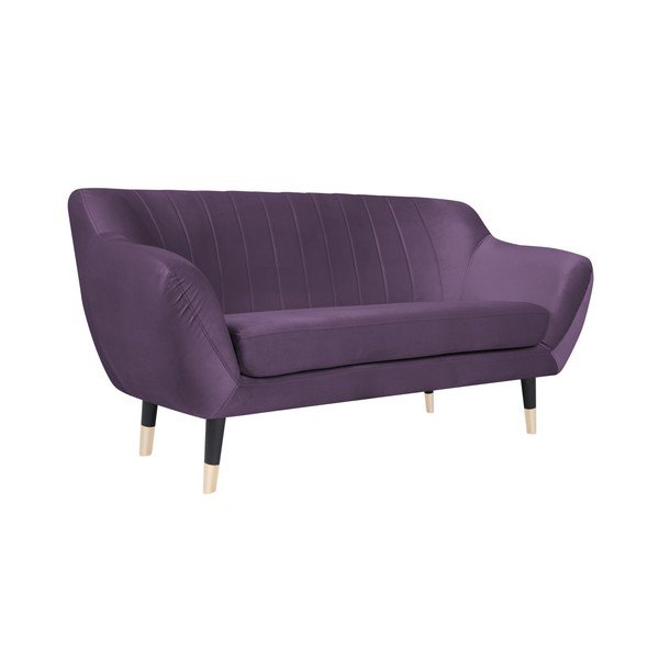 Fialová pohovka s černými nohami Mazzini Sofas Benito, 158 cm-image-2