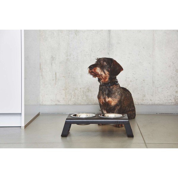 Kovový set misek s podstavcem pro psa Desco Grolive M – MiaCara-image-1