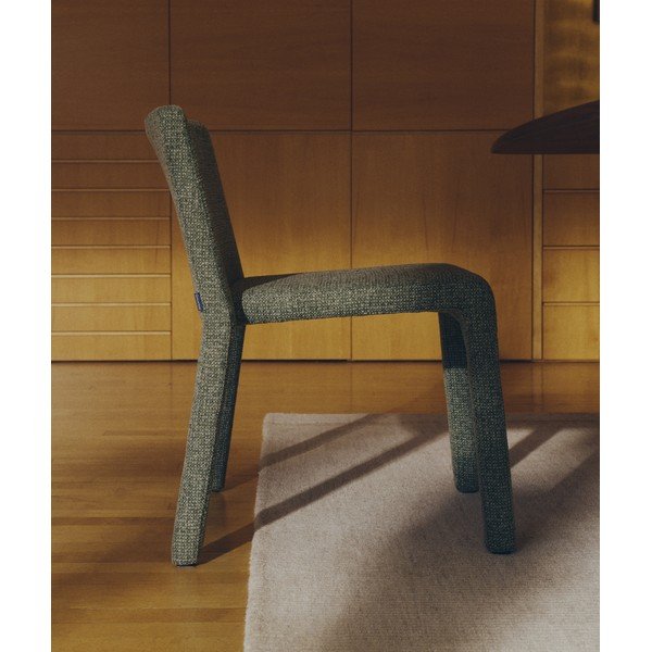 Zelená čalouněná stohovatelná jídelní židle Loria – Kave Home-image-4