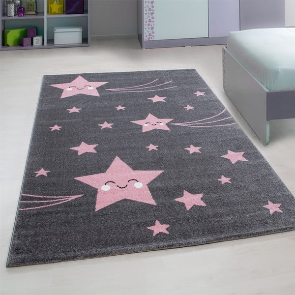 Růžovo-šedý dětský koberec 160x230 cm Kids – Ayyildiz Carpets-image-1