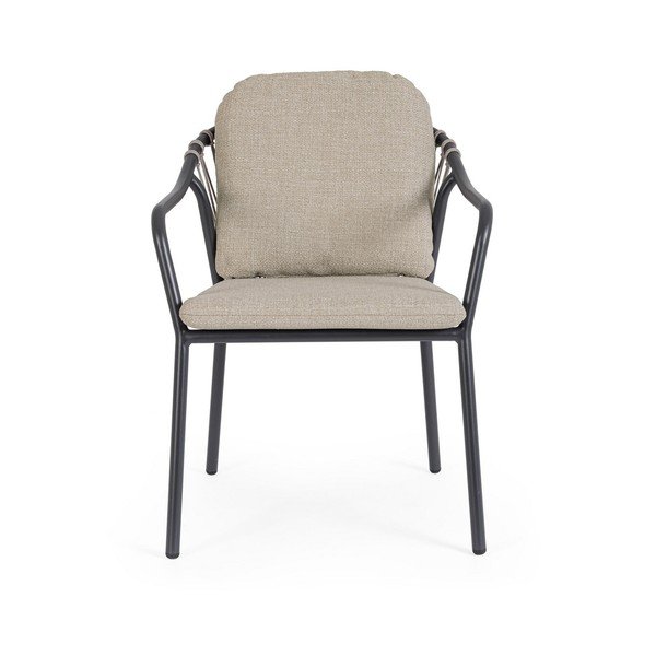 Světle hnědá kovová zahradní židle Edvige – Bizzotto-image-2