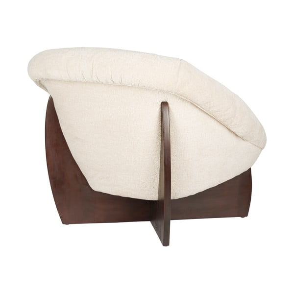 Béžové křeslo z textilie bouclé Emilius – Dutchbone-image-4