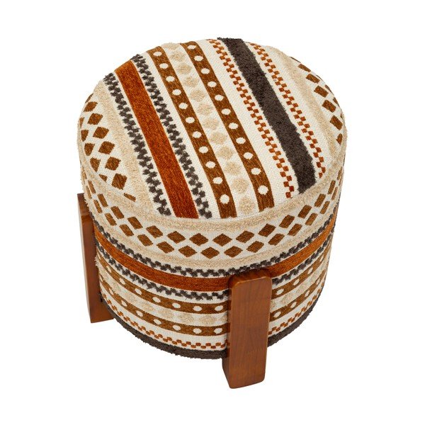 Hnědý/béžový taburet Ethnic  – Mauro Ferretti-image-2