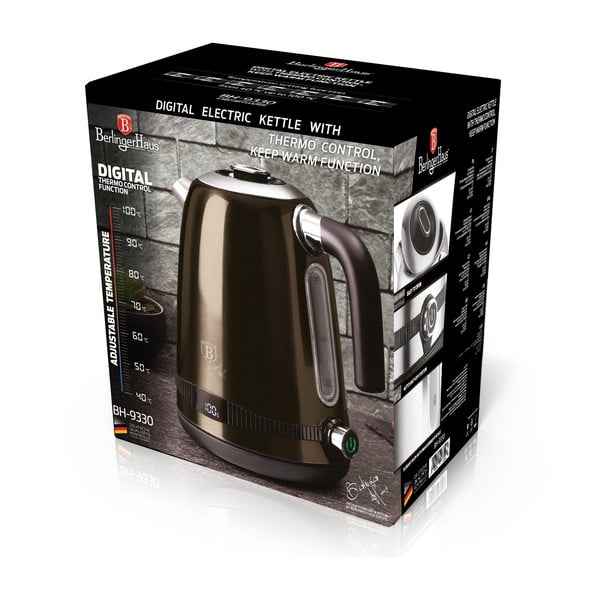 Hnědá rychlovarná konvice 1.7 l Shiny Black Collection - BerlingerHaus-image-4