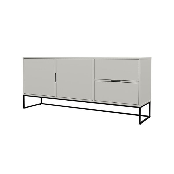 Bílý příborník s černými kovovými nohami Tenzo Lipp Cotton-image-3