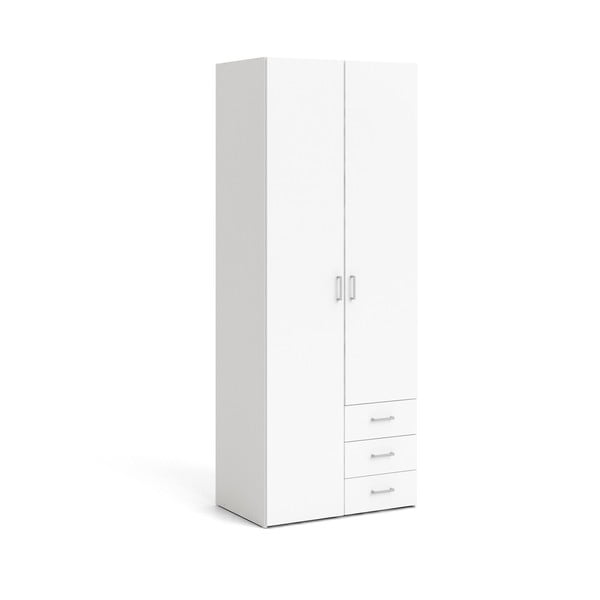 Bílá šatní skříň 78x200 cm Space – Tvilum-image-2