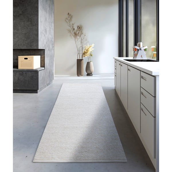 Bílý ručně tkaný vlněný běhoun 80x200 cm Francois – Villeroy&Boch-image-1