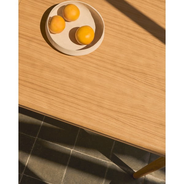 Rozkládací jídelní stůl s přídavnou deskou v dekoru dubu 90x200 cm Lenon – Kave Home-image-3