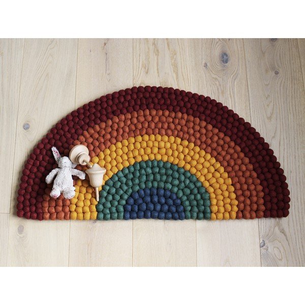 Dětský kuličkový vlněný koberec Wooldot Ball Rugs Rainbow Multi-image-4