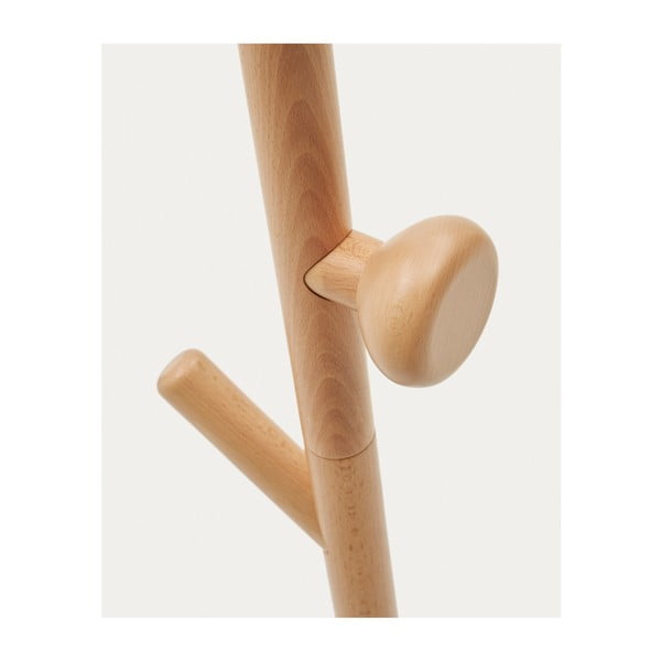 Věšák z bukového dřeva v přírodní barvě 46x170 cm Nadue – Kave Home-image-3