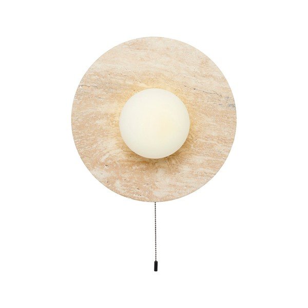 Béžové kamenné nástěnné svítidlo ø 12 cm Hilde – Opviq lights