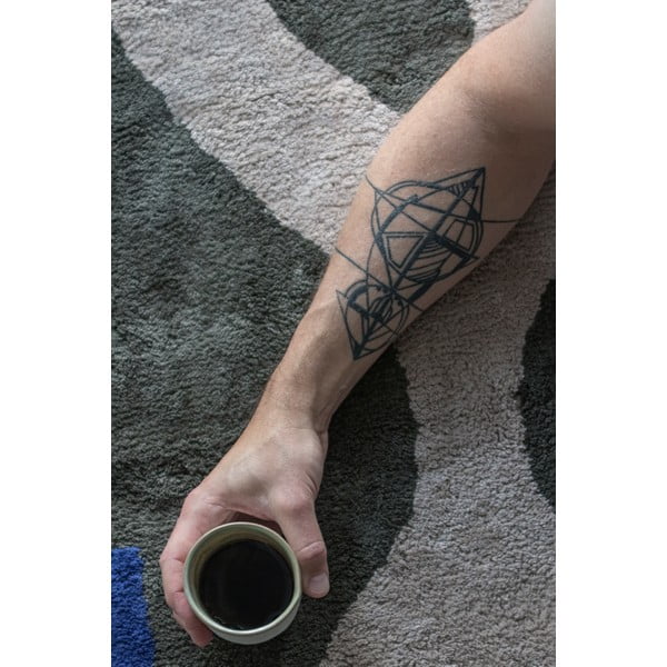 Tmavě zelený pratelný bavlněný koberec 50x80 cm Figura – Mette Ditmer Denmark-image-2