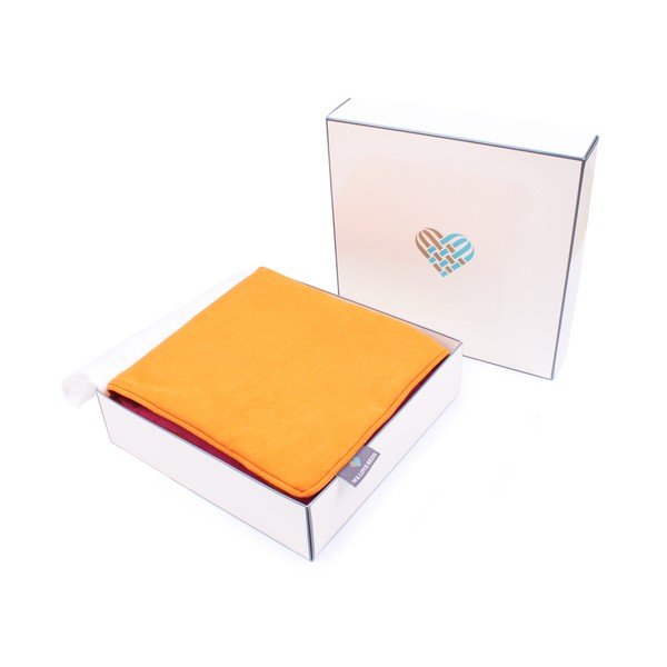 Povlak na polštář WeLoveBeds Orange & Rasberry, 45 x 45 cm-image-1