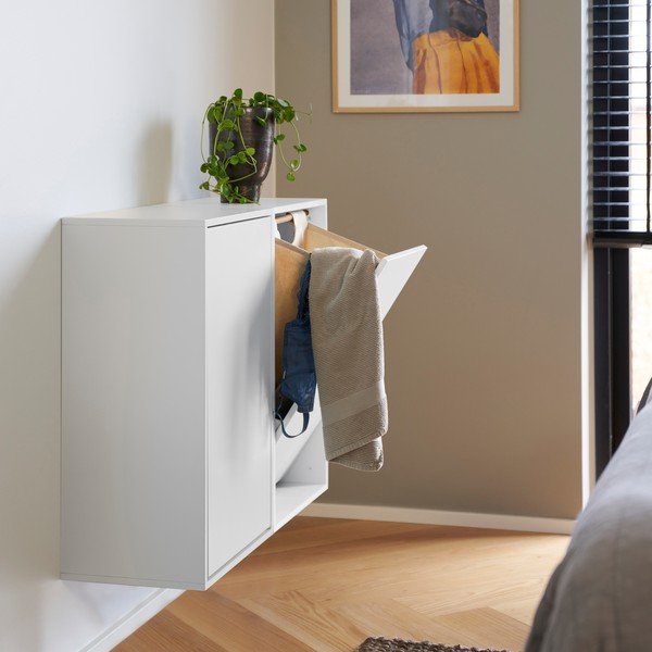 Bílý nástěnný koš na prádlo Laundry Box – ReCollector-image-3