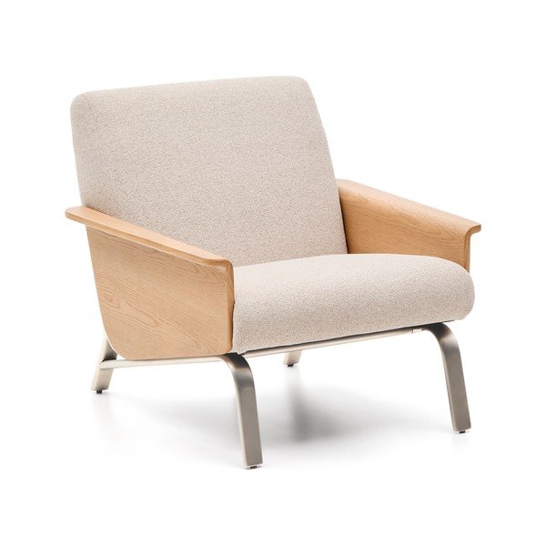 Béžové žinylkové křeslo Amsen – Kave Home