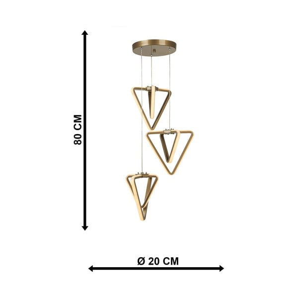 Kovové LED závěsné svítidlo v bronzové barvě ø 20 cm Baris – Squid Lighting-image-4