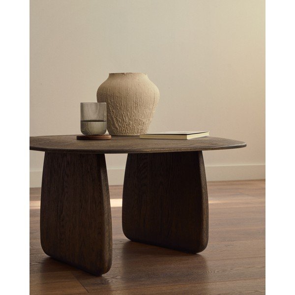 Odkládací stolek z dubového dřeva 70x71 cm Pirita – Kave Home-image-1