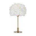 Bílá/ve zlaté barvě stolní lampa (výška 50 cm) Ball Feather – Mauro Ferretti