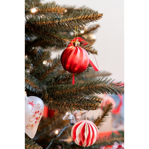 Sada 3 bílých skleněných vánočních ozdob ve tvaru srdce Ego Decor-image-2