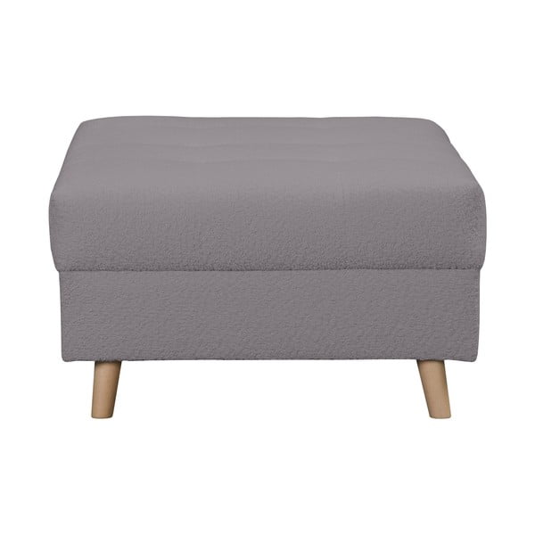 Tmavě šedý taburet z textilie bouclé Ariella – Ropez-image-3