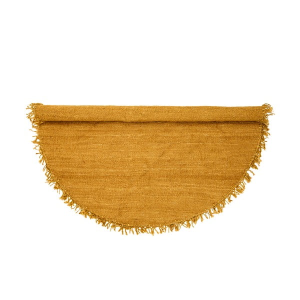 Žlutý jutový koberec Bloomingville Sun, ⌀ 150 cm-image-2