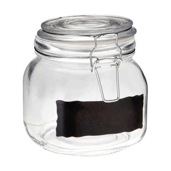Skleněná dóza se štítkem na který lze psát křídou Premier Housewares, 900 ml-image-1