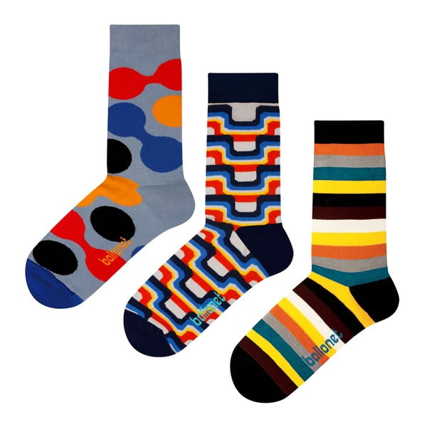 Set 3 párů ponožek Ballonet Socks The 70s v dárkovém balení, velikost 36 - 40