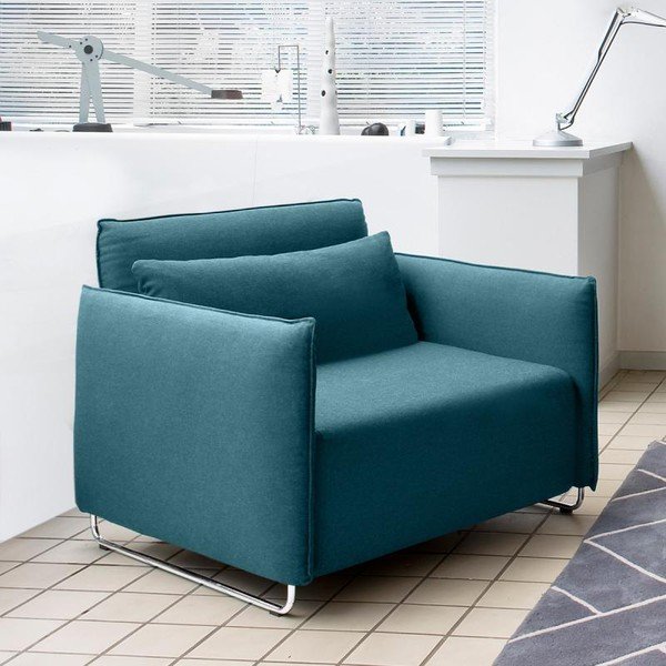 Tyrkysové rozkládací křeslo Softline Cord-image-1