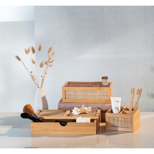 Bambusový koupelnový organizér Wenko Allegre, 28 x 6 cm-image-1