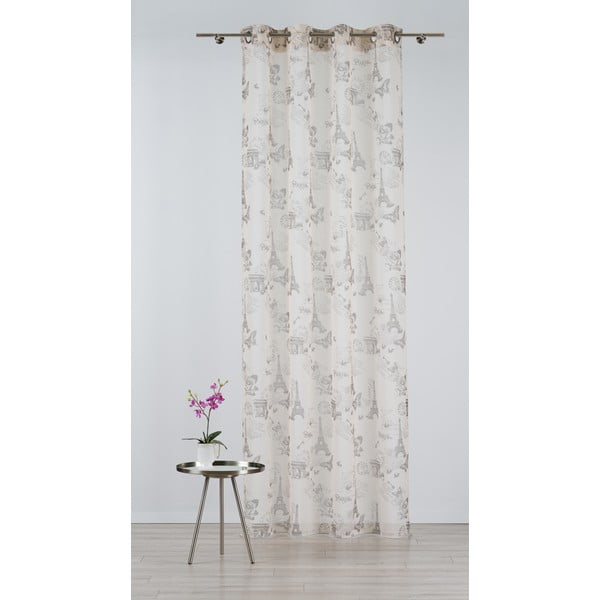 Béžová záclona 140x245 cm Defence – Mendola Fabrics-image-2