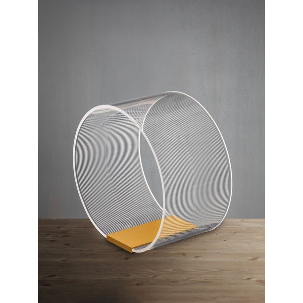 Hliníková LED stmívatelná stolní lampa ve zlaté barvě se stínidlem z akrylového skla (výška 28 cm) Valentin – Nova Luce-image-3