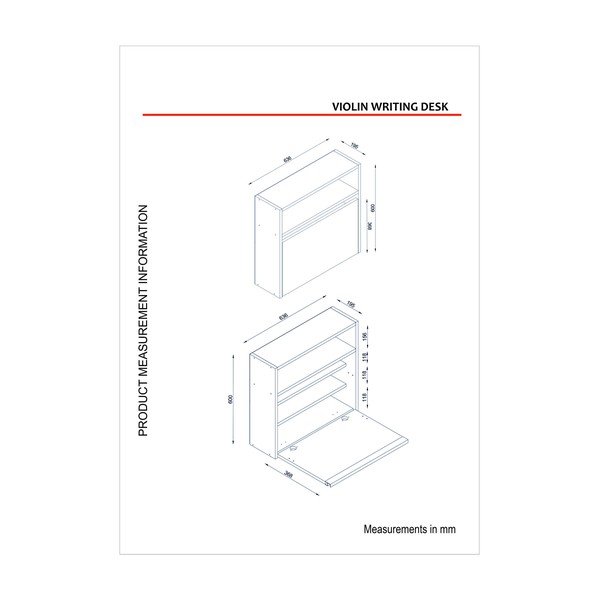 Nástěnný skládací stolek Flora, 63,6 x 90 x 19,5 cm-image-1