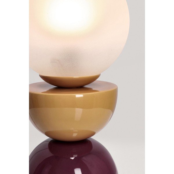 Kovová stolní lampa se skleněným stínidlem (výška 33 cm) Malton – Bizzotto-image-4