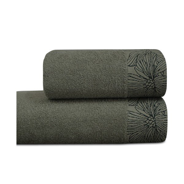 Tmavě zelený froté bavlněný ručník 50x100 cm Valencia – My House-image-2