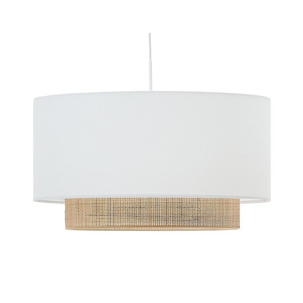 Bílé/v přírodní barvě látkové stínidlo ø 60 cm Erna – Kave Home