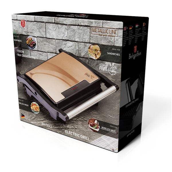 Kontaktní gril Rosegold Metallic Line - BerlingerHaus-image-3