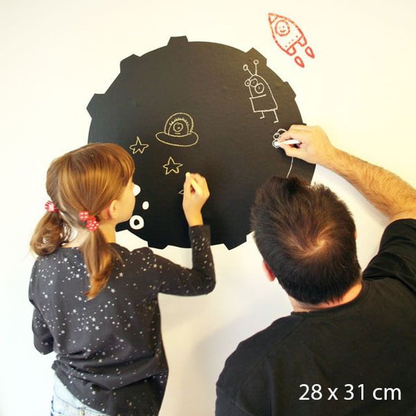 Samolepka Planet Blackboard, 31x28 cm
