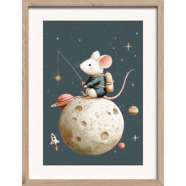 Dětský obrázek 30x40 cm Astro Mouse – Styler