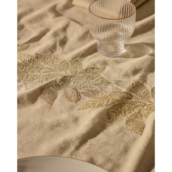 Ubrus s příměsí lnu 150x250 cm Oreti – Kave Home-image-2