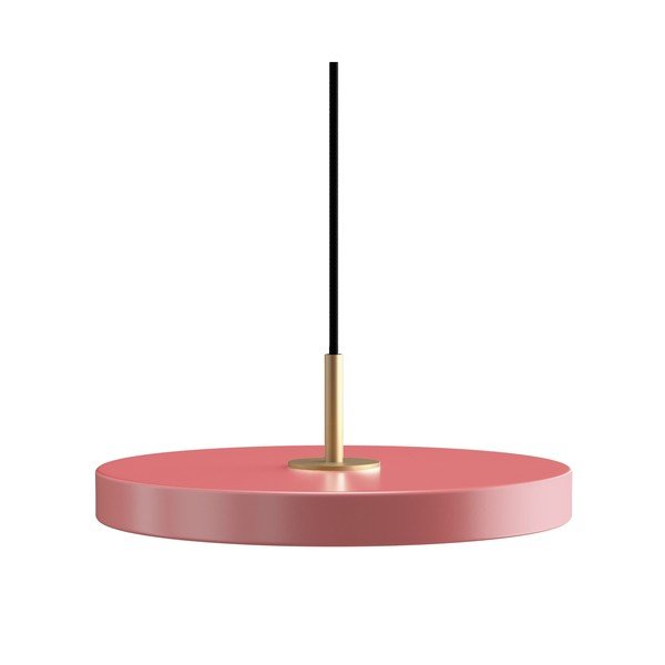 Růžové kovové LED stmívatelné závěsné svítidlo s kovovým stínidlem ø 31 cm Asteria Plus – UMAGE