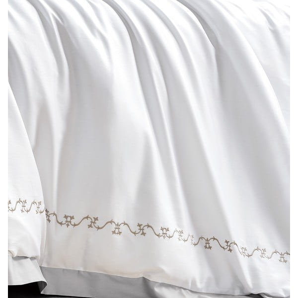 Bílé povlečení na dvoulůžko/prodloužené z bavlněného saténu s prostěradlem/6dílné 240x220 cm Diana – Mila Home Luxury-image-4