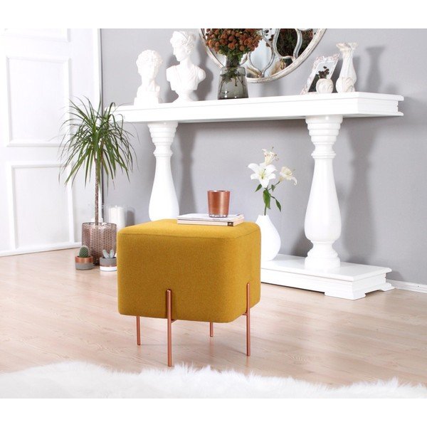 Taburet v hořčicové barvě Copper – Artie-image-2