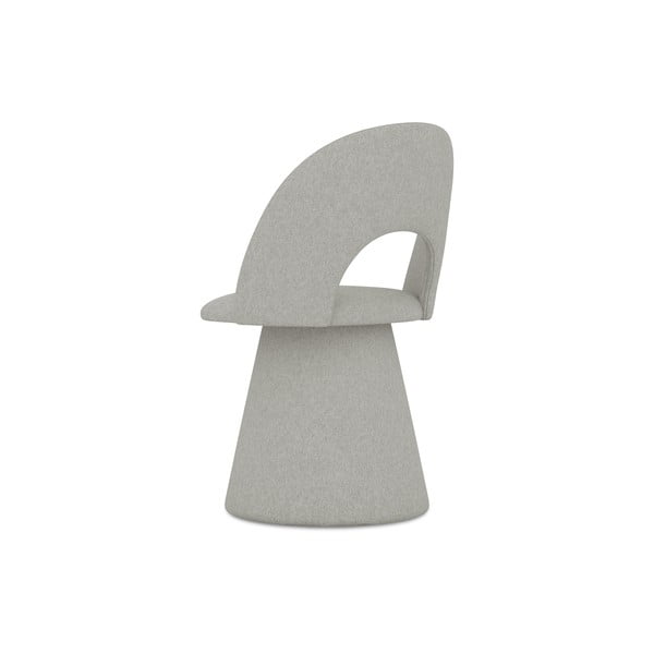 Světle šedé čalouněné jídelní křeslo Kalo – Makamii-image-4