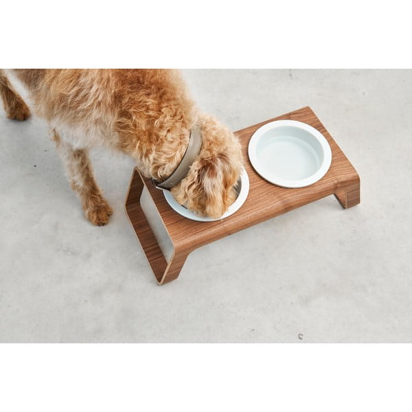 Set misek s podstavcem pro psa Desco Ash Black Stained M – MiaCara-image-3