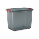 Šedý plastový úložný box s víkem 59x39x45 cm K Latch Box – KIS