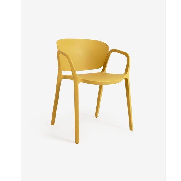 Žlutá plastová zahradní židle Ania – Kave Home-image-4