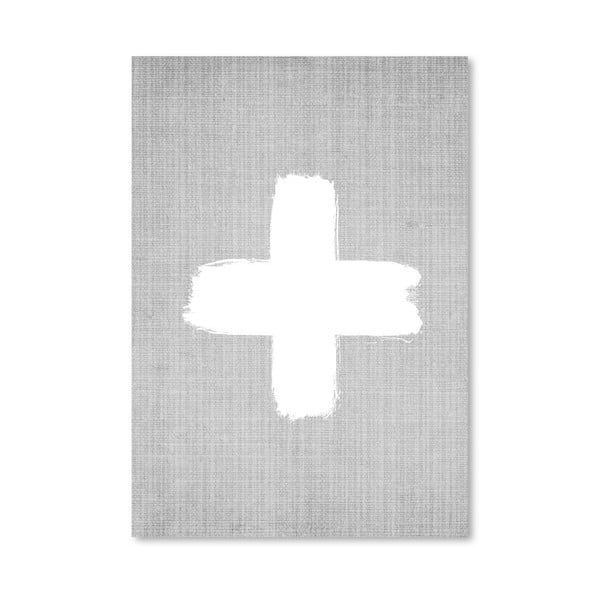 Plakát Cross On Grey