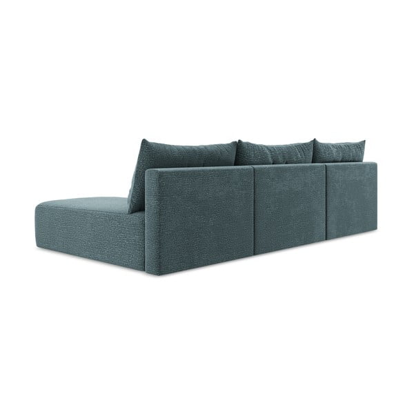 Tyrkysová rozkládací/s úložným prostorem rohová pohovka Kalena – Makamii-image-3