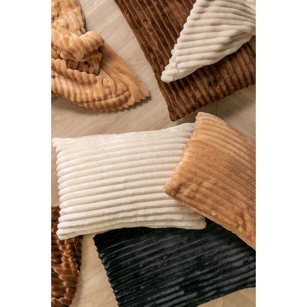 Krémový sametový pléd PT LIVING Ribbed, 150 x 200 cm-image-4